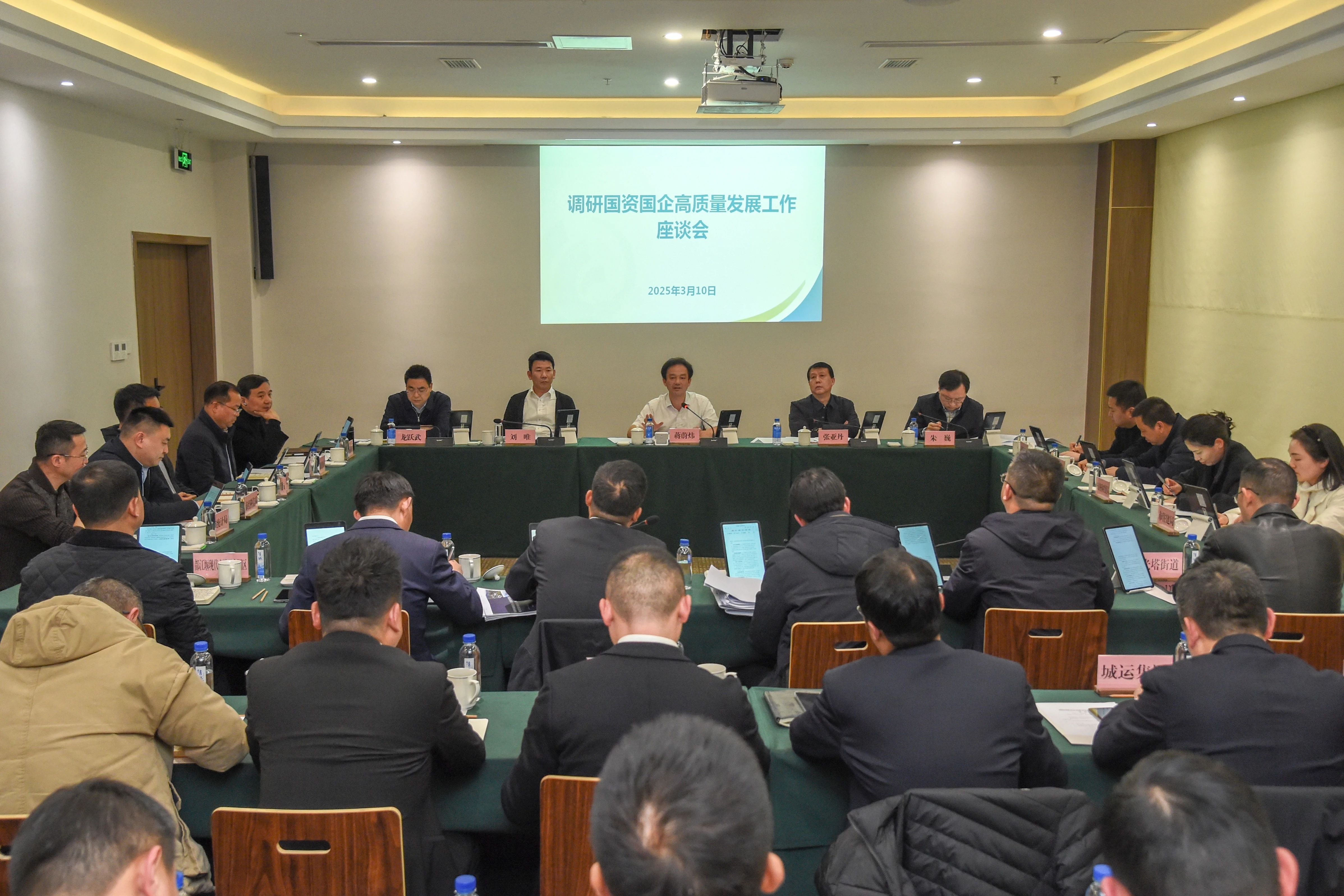 蔣蔚煒張亞丹調研國資國企高質量發展工作并在都投集團召開座談會